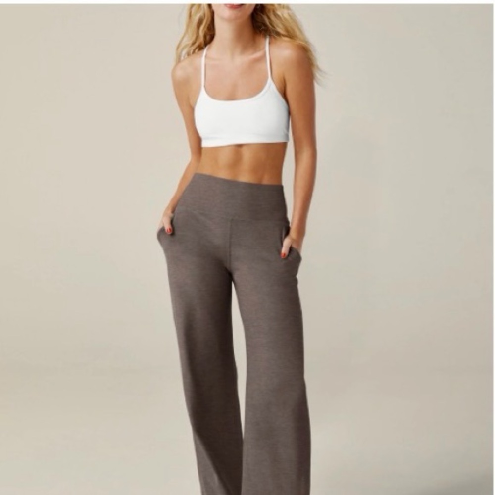 Beyond Yoga Gray Wide-Leg Pants